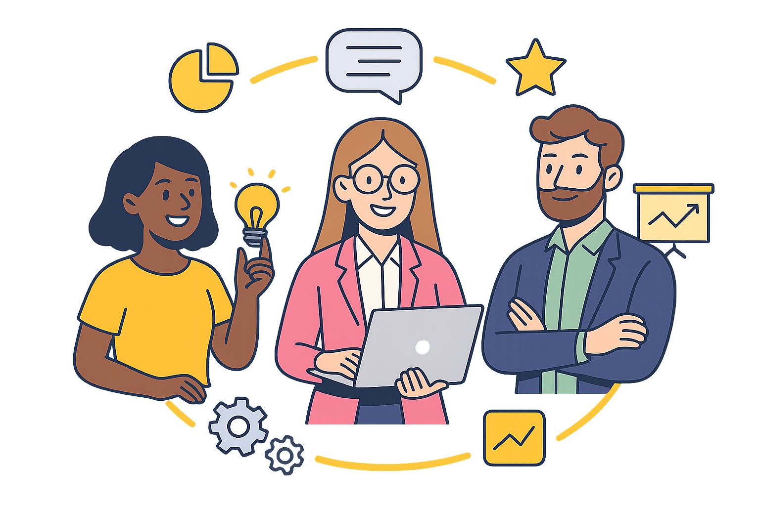 Platform dashboard and creator analytics illustration